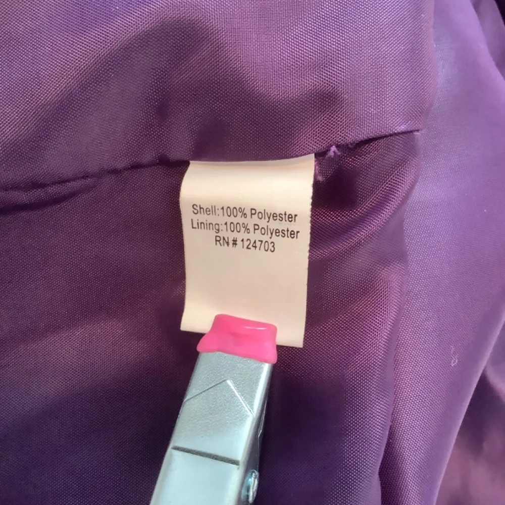 Toni B Ladies Faux Alligator Zipper Down Lined Blazer Purple Size L - Picture 5 of 5